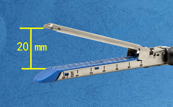 Grampeador de corte linear e componentes sob endoscópio